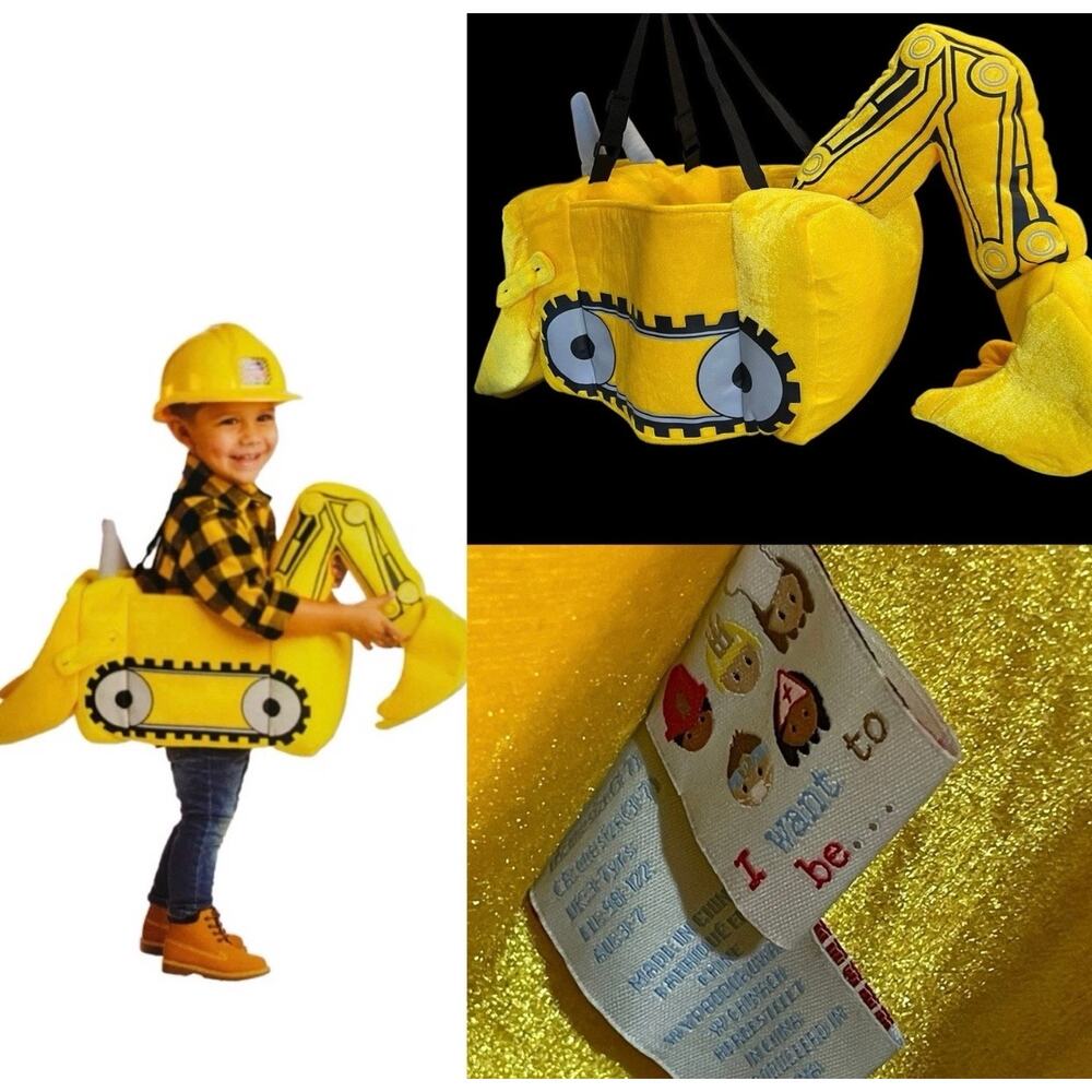 I want to be…a digger Construction truck dress up costume Halloween pretend play